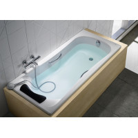 Прямоугольная акриловая ванна Roca BeCool с ручками и подголовником 180x80 (A248015001)