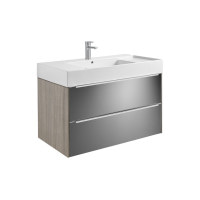 Тумба з раковиною Roca Inspira 100 дуб/темне скло (A851077403)