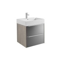 Тумба з раковиною Roca Inspira 60 дуб/темне скло (A851075403)