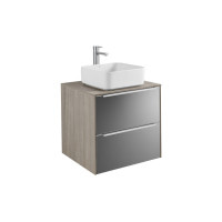 Тумба під умивальник Roca Inspira 60 дуб/темне скло (A851079403)