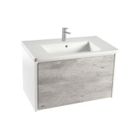 Тумба з раковиною Roca Ronda 70 цемент/біла матова (A851456453)