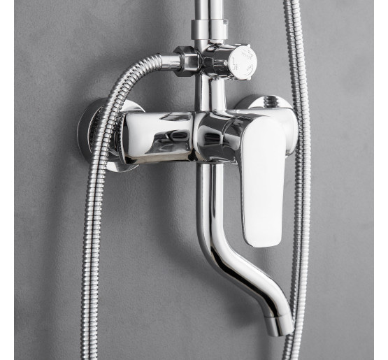 Душевая система со смесителем для ванны RJ VELUM хром (RSZ082-3)