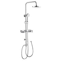 Душова система без змішувача RJ L-118 см з полицею хром (RS 4011СS)