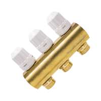 Колектор латунний з термовентилем Karro 1” на 3 виходи