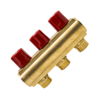 Колектор латунний з вентилями Karro 1” на 3 виходи