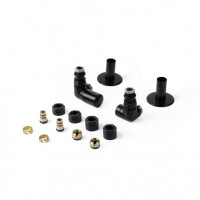 Набір вентилів трьохосьовий регулюючий лівий чорний мат Vision All in One Terma 