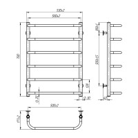 Полотенцесушитель Onlyheat Elaro 500/700/6