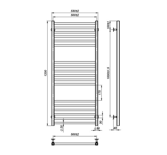Рушникосушка Onlyheat Ember 500/1200/18