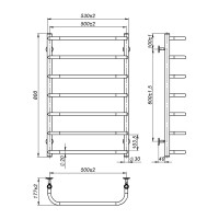 Рушникосушка Onlyheat Elaro 500/800/7