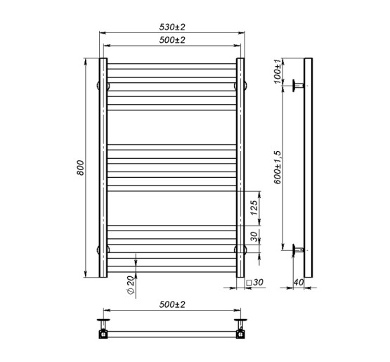 Рушникосушка Onlyheat Ember 500/800/12