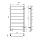 Полотенцесушитель Onlyheat Oria 500/900/8