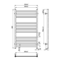 Рушникосушка Onlyheat Vesta 500/900/11