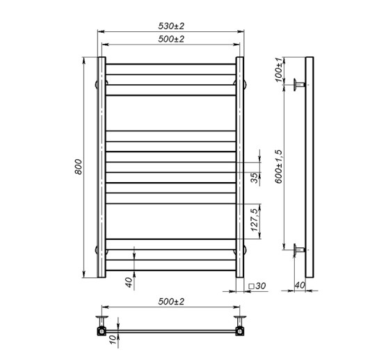Рушникосушка Onlyheat Solis 500/800/8