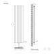 Радіатор дизайнерський Ideale Vittoria 12 6/1800/408 білий