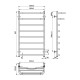 Полотенцесушитель Onlyheat Elios 500/900/8