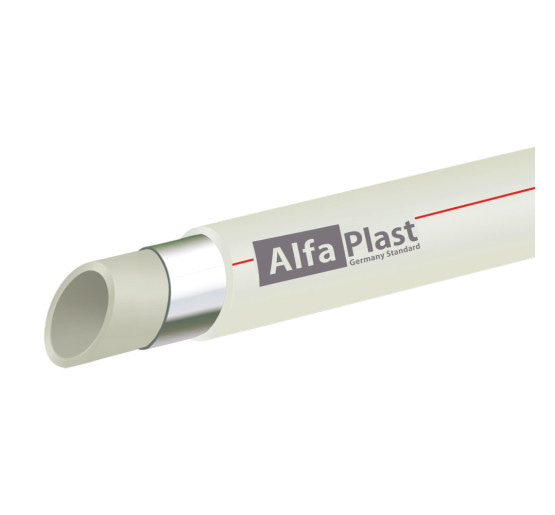 Труба поліпропіленова PPR Alfa Plast PPR/AL/PPR армована алюмінієм 20