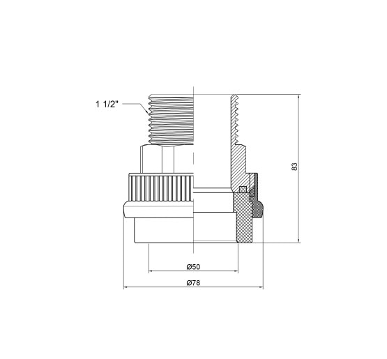 Муфта PPR Thermo Alliance 50х1" 1/2 НР