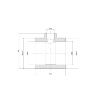 Тройник PPR Thermo Alliance 63х20х63