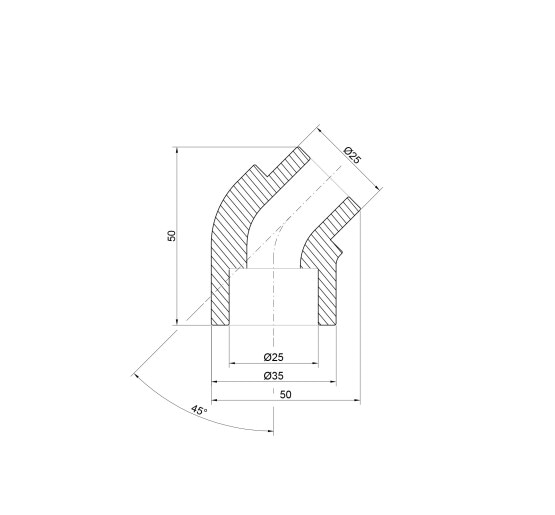 Уголок PPR Thermo Alliance 25, 45°