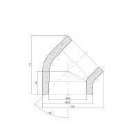 Уголок PPR Thermo Alliance 75, 45°