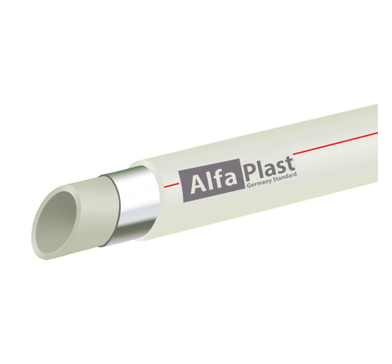 Труба поліпропіленова PPR Alfa Plast PPR/AL/PPR армована алюмінієм 32