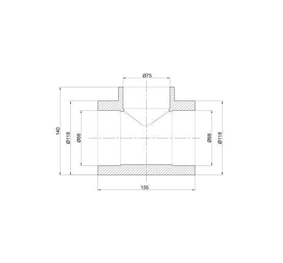 Тройник PPR Thermo Alliance 90х75х90