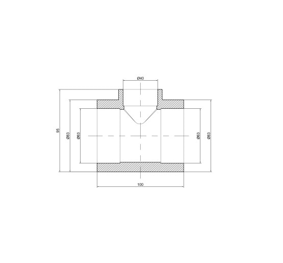 Тройник PPR Thermo Alliance 63х40х63