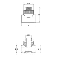 Тройник PPR Thermo Alliance 25х3/4"х25 НР