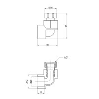 Уголок PPR Thermo Alliance с накидной гайкой 25х3/4" ВР