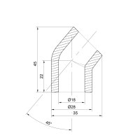 Уголок PPR Thermo Alliance 20, 45°