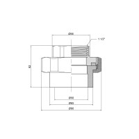 Згін "Американка" PPR Thermo Alliance 50х1" 1/2 ВР