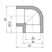 Уголок PPR Thermo Alliance 32, 90°