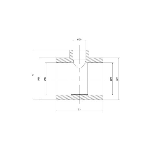 Тройник PPR Thermo Alliance 50х20х50