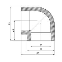 Уголок PPR Thermo Alliance 50, 90°