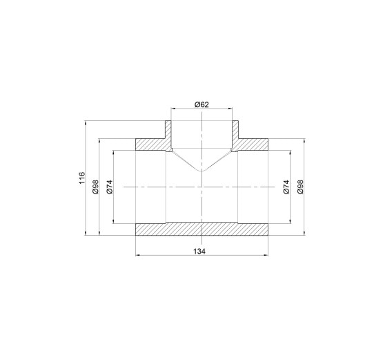 Тройник PPR Thermo Alliance 75х63х75