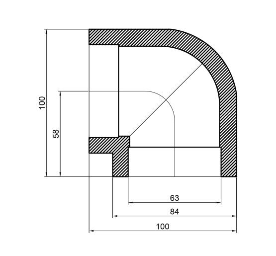 Уголок PPR Thermo Alliance 63, 90°