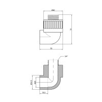 Уголок PPR Thermo Alliance 25х3/4" НР