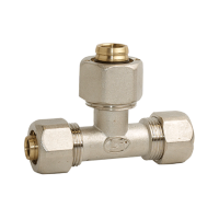 Трійник металопластиковий розбірний Gross 20х20х20