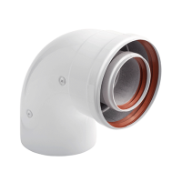 Коліно коаксіального димоходу HydroTherm