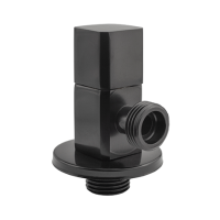 Кран кутовий приладовий сантехнічний чорний Remi DB 1/2”х1/2”