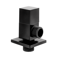 Кран кутовий приладовий сантехнічний чорний Remi SB 1/2”х1/2”