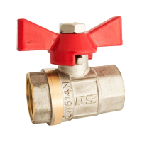 Кран водяний кульовий нікельований RS ВВ 1”