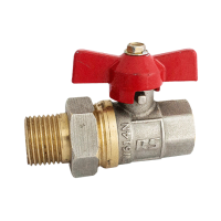 Кран кульовий з американкою прямий нікельований RS 3/4”